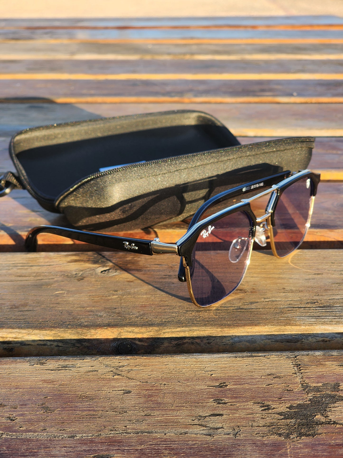 Lunettes ray ban ferrari 4 seisson noire gold