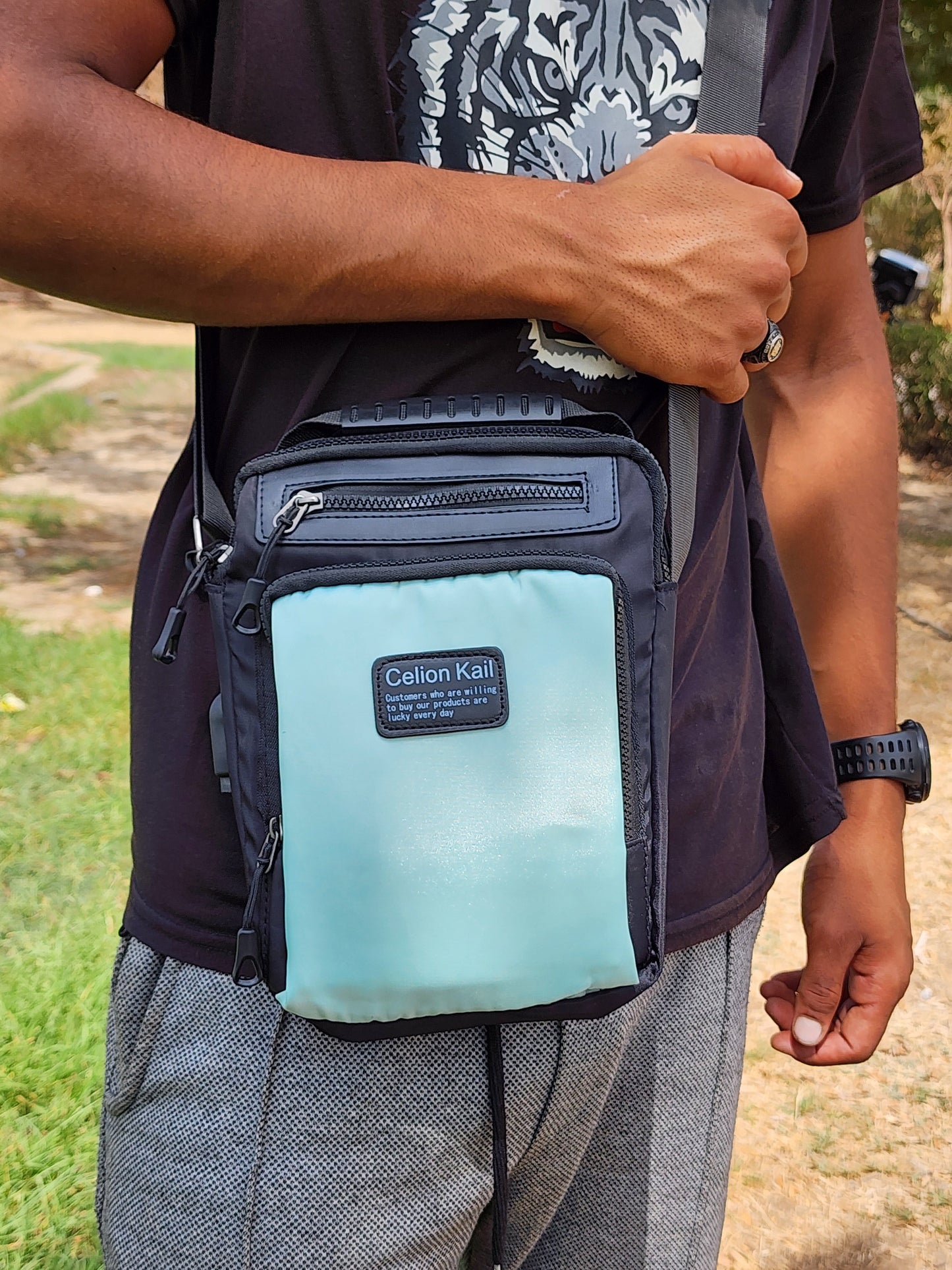 Sacouche ck blue vert